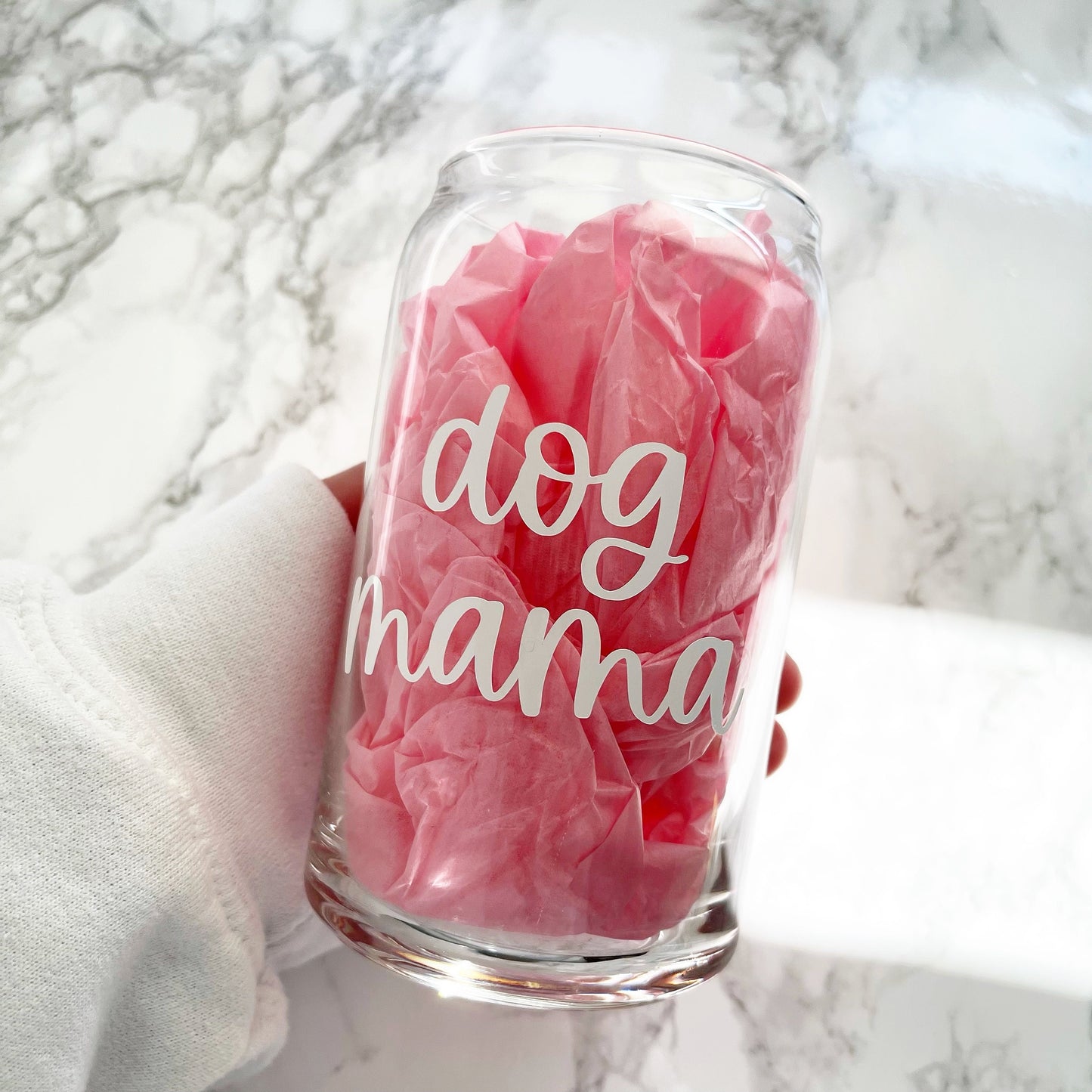 Dog Mama Glass Cup