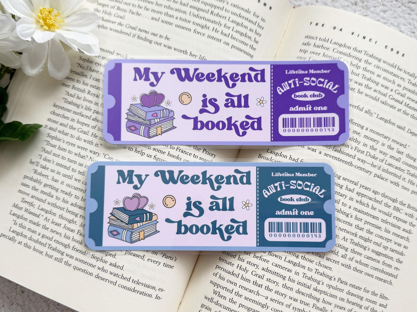 My Weekend Is All Booked Laminated Bookmark