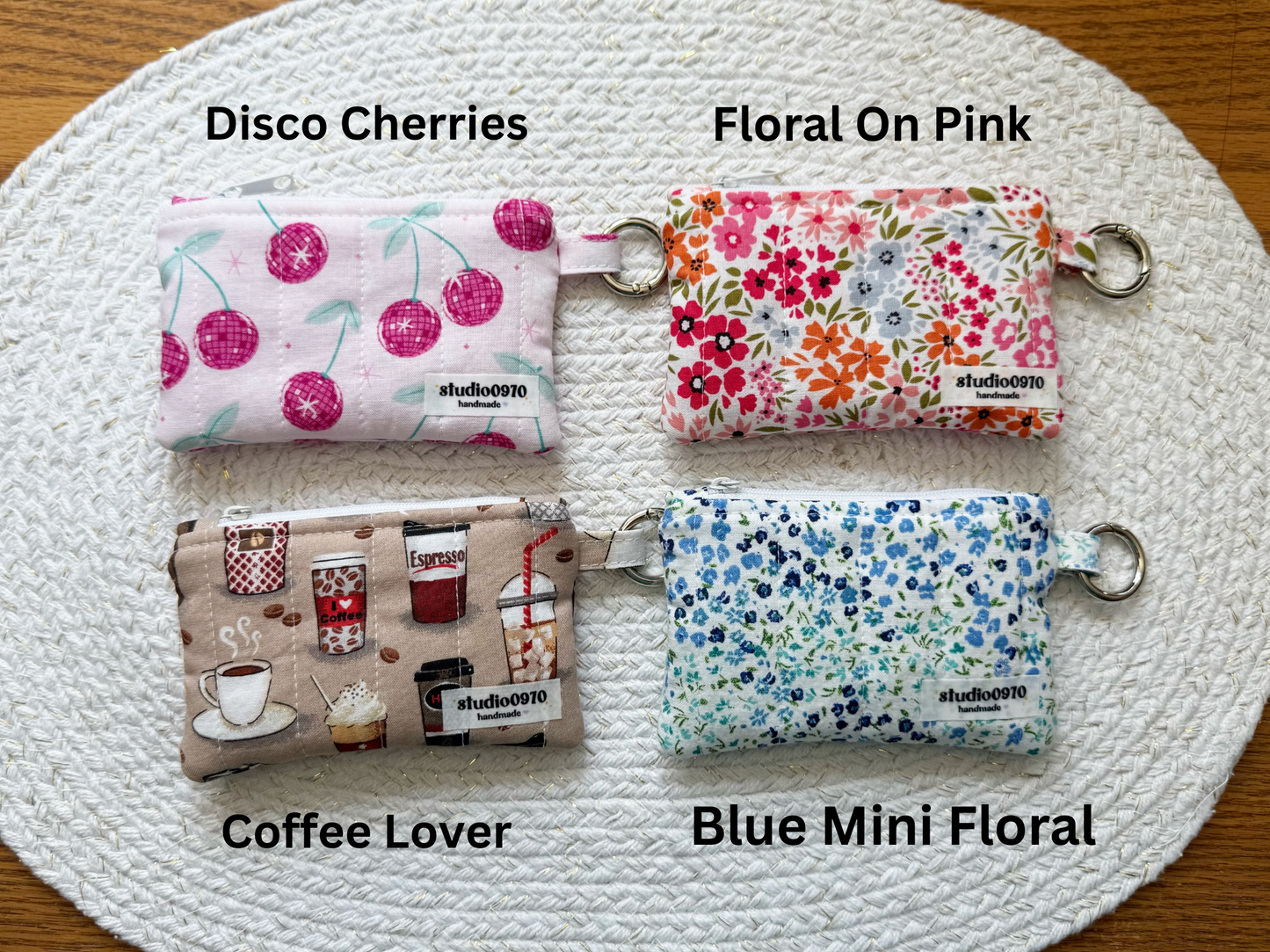 Mini Quilted Keychain Wallets
