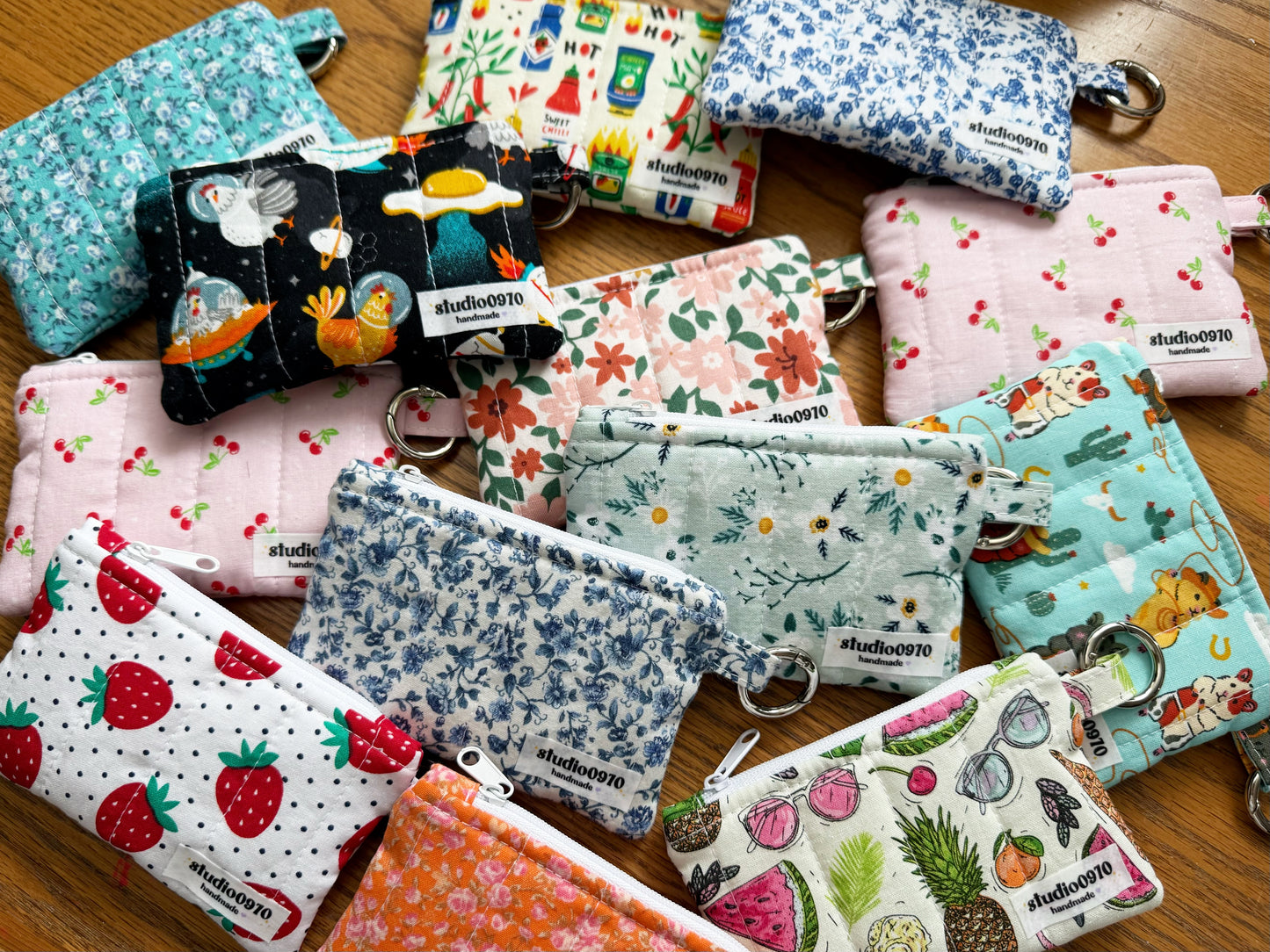 Mini Quilted Keychain Wallets