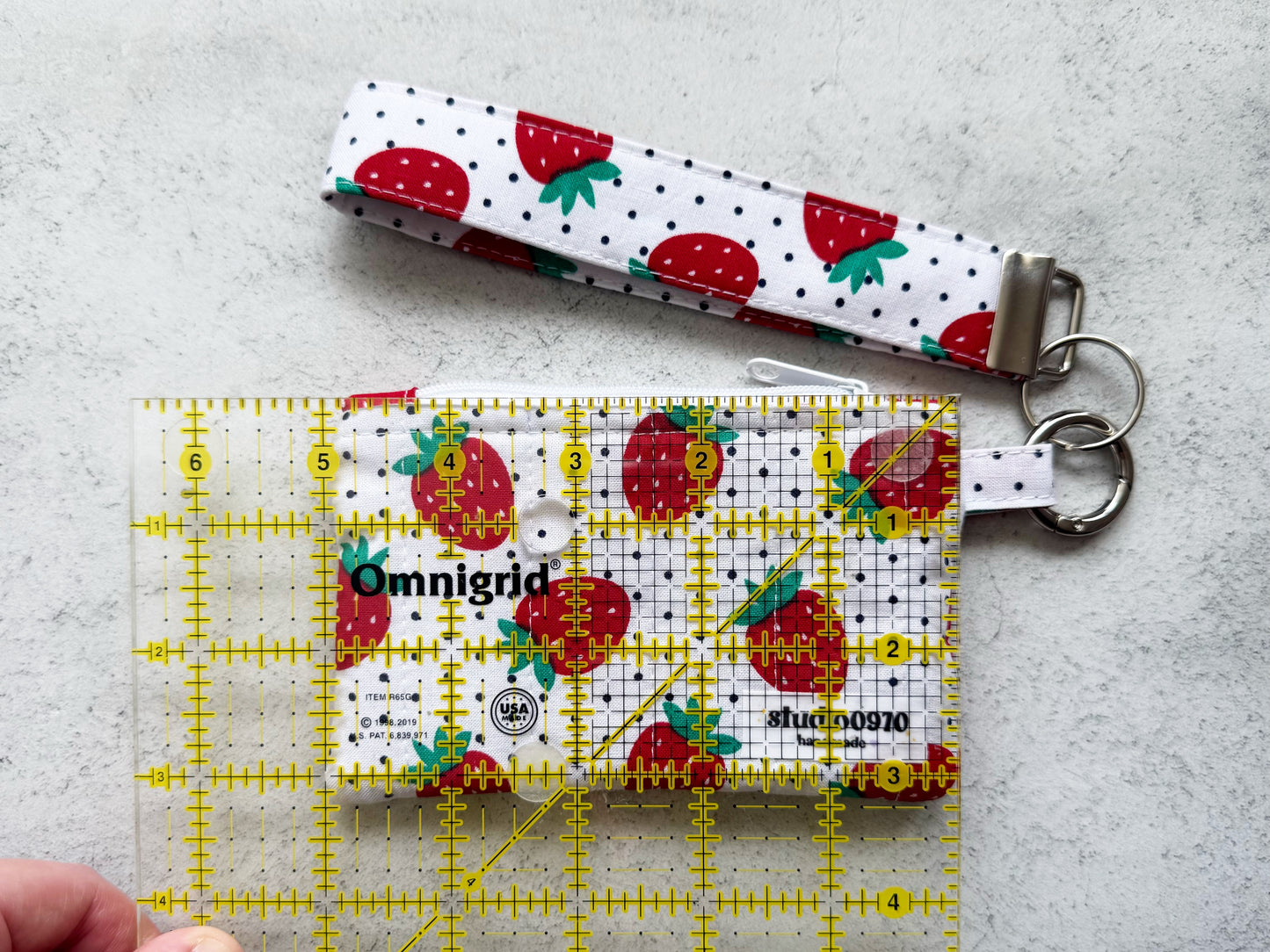 Coffee Lover Quilted Keychain Wallet