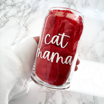 Cat Mama Glass Cup