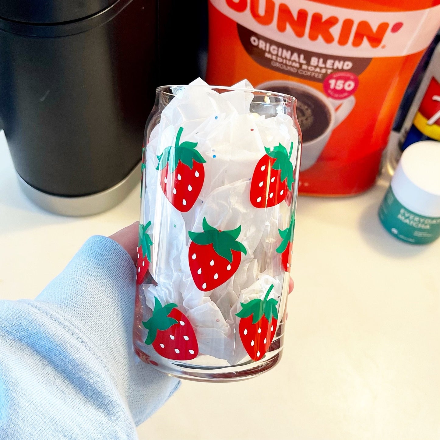 Strawberry Glass Cup