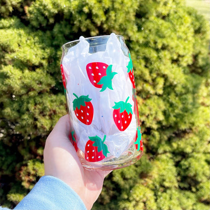 Strawberry Glass Cup