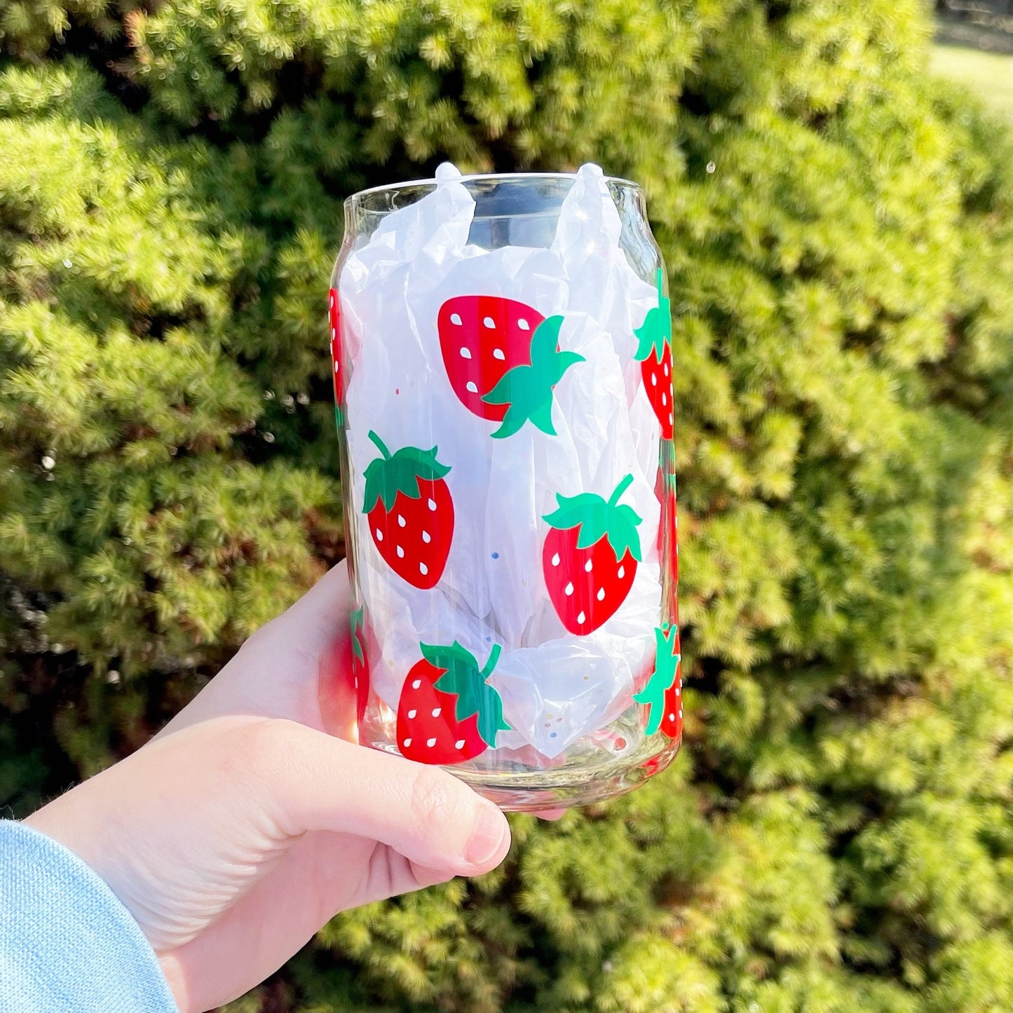 Strawberry Glass Cup