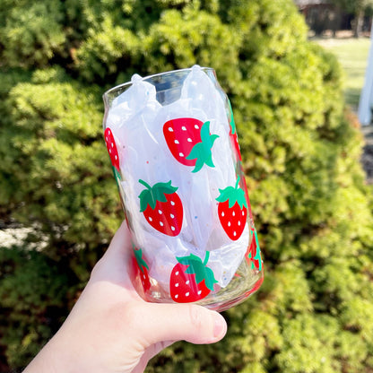 Strawberry Glass Cup