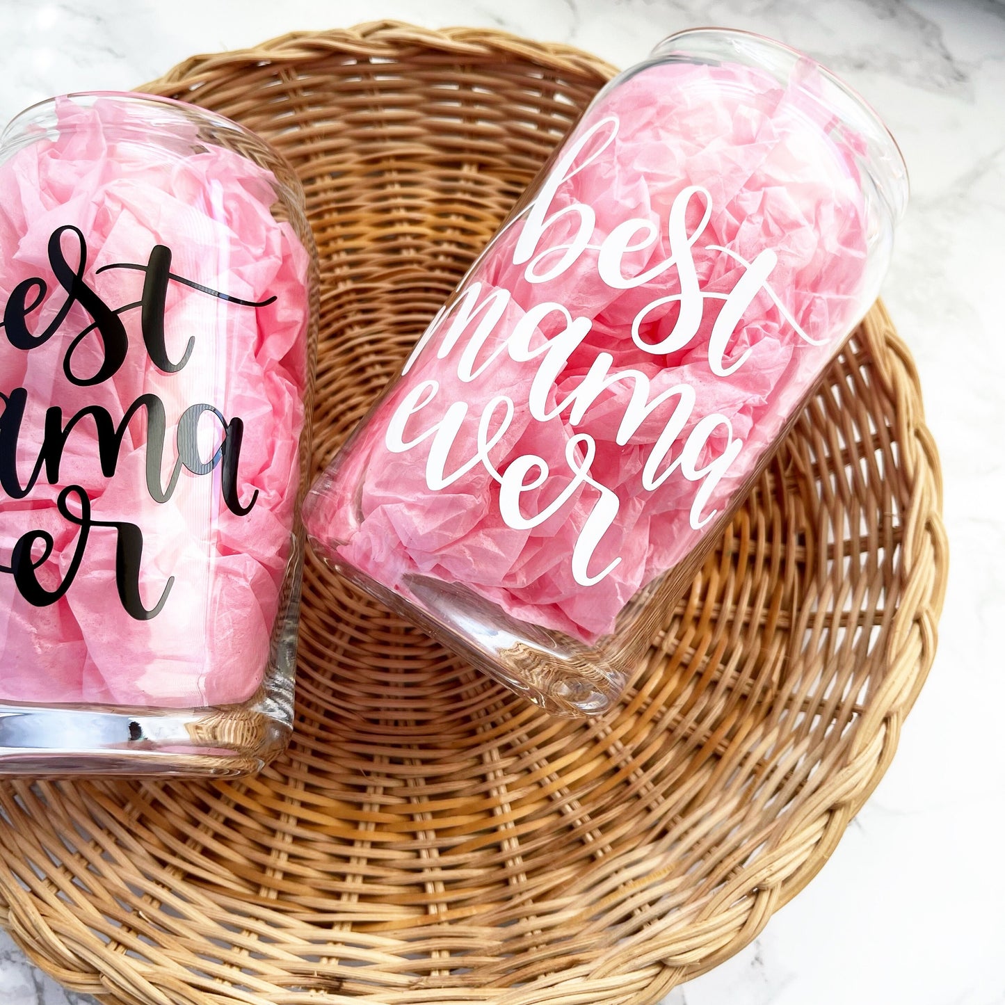 Best Mama Ever Glass Cup