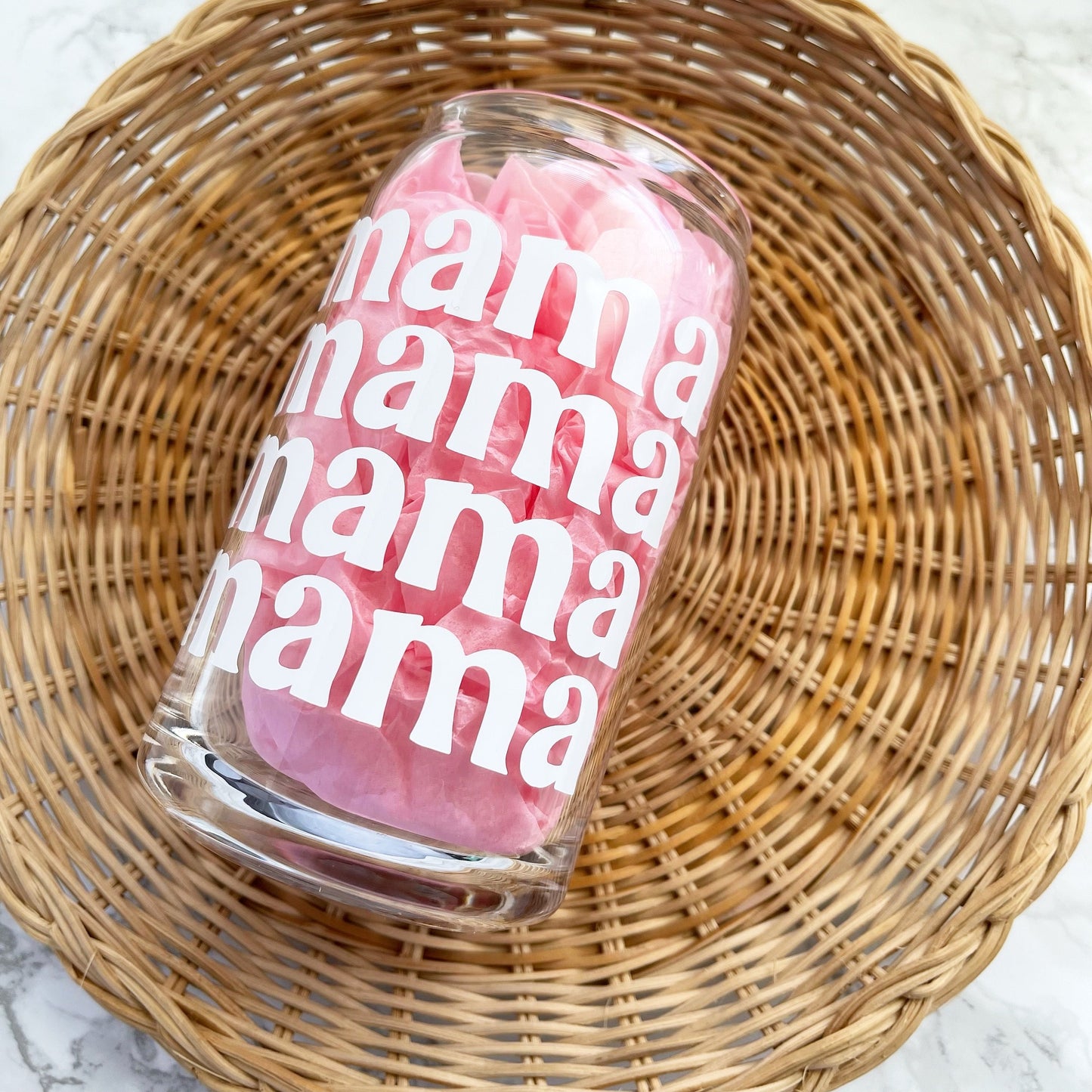 Mama Mama Mama Glass Cup