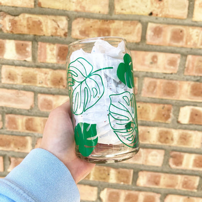 Monstera Glass Cup