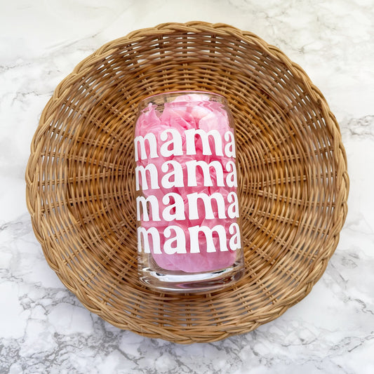 Mama Mama Mama Glass Cup