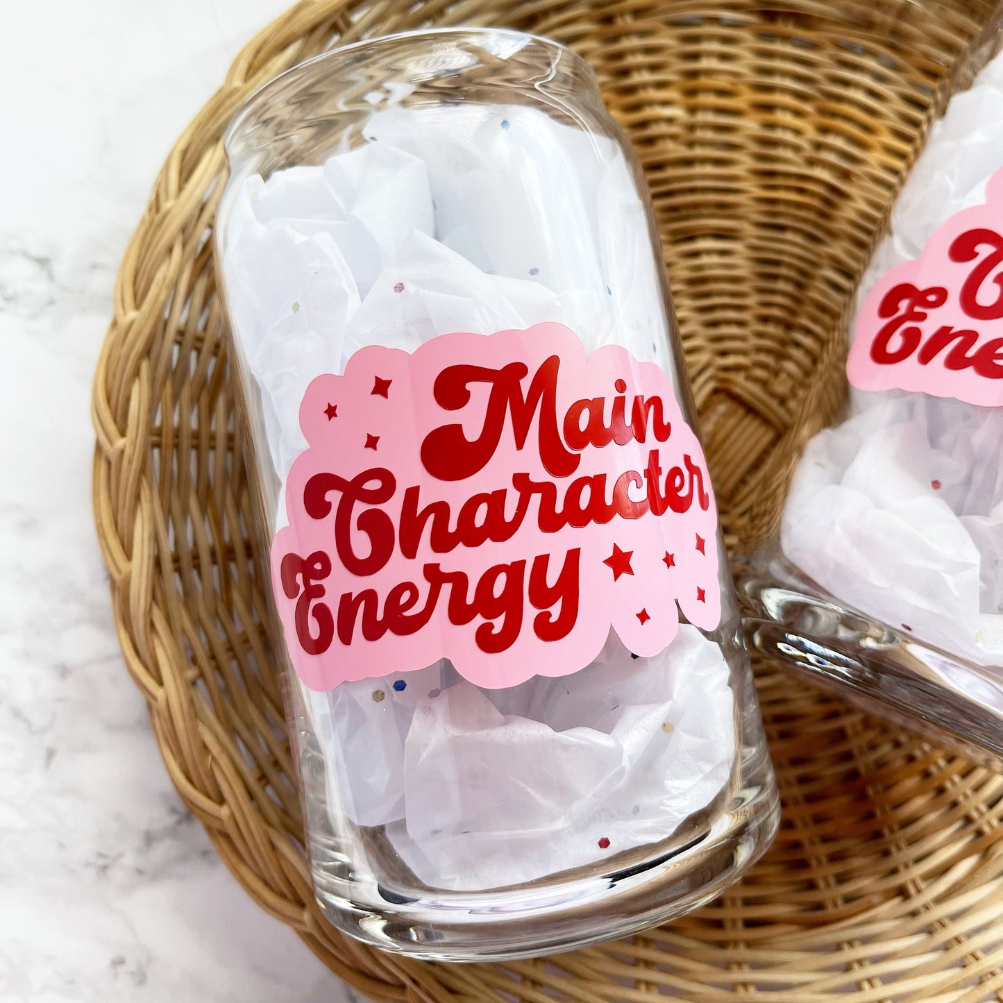 Main Character Energy Glass Cup