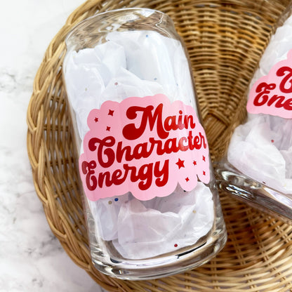 Main Character Energy Glass Cup