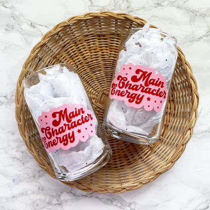 Main Character Energy Glass Cup