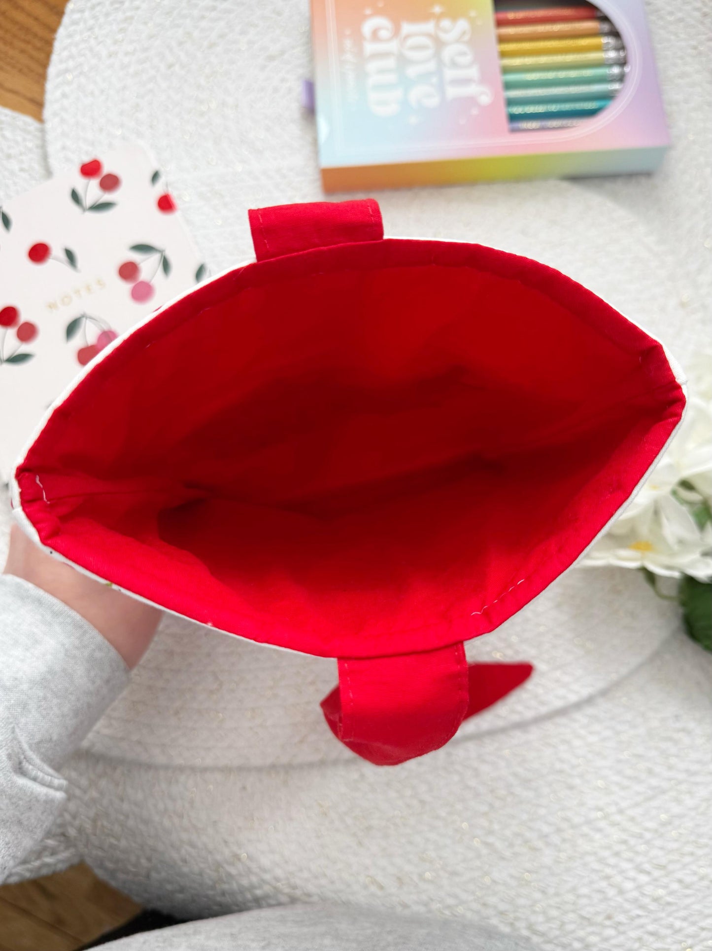 Cherries & Dots 'Enemies To Lovers Book Club' Embroidered Book Sleeve