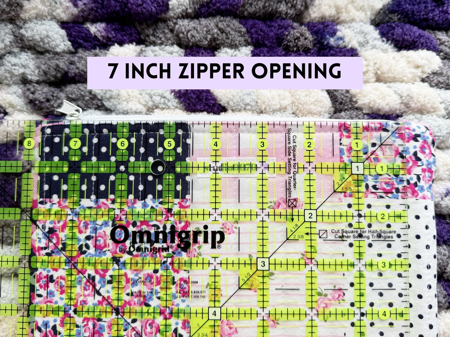 Preppy Patch Quilted Pouch