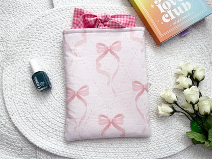 Pink Bow Book Sleeve
