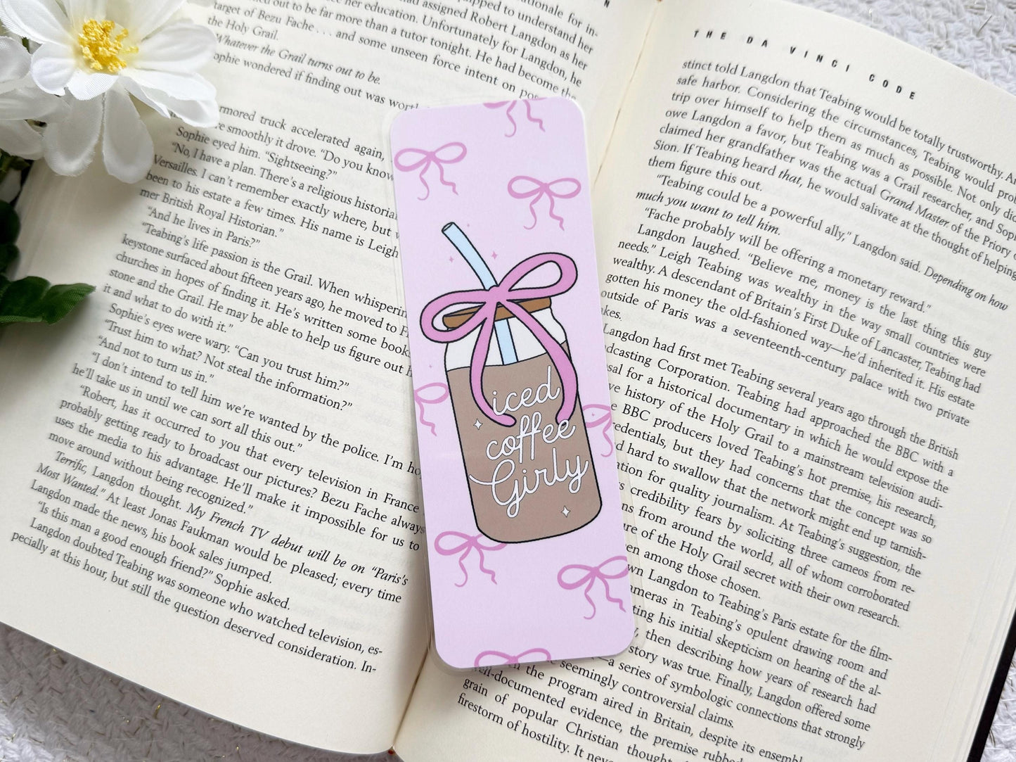 Iced Coffee Girly Laminated Bookmark