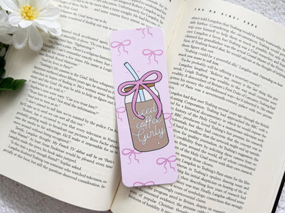 Iced Coffee Girly Laminated Bookmark