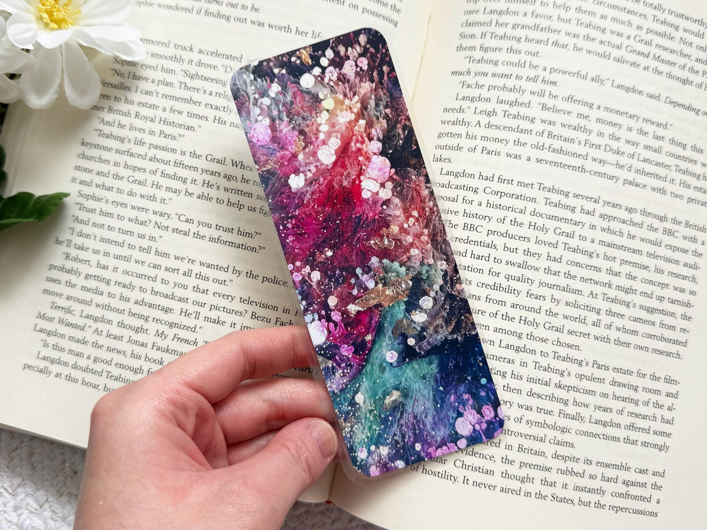 Alcohol Ink Art Laminated Bookmark #1