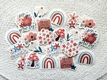 Pretty Floral Vinyl Sticker Bundle Pack