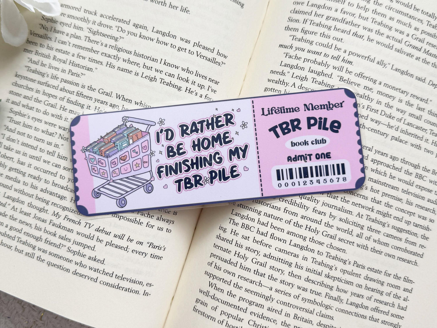 I'd Rather Be Home Finishing My TBR Laminated Bookmark