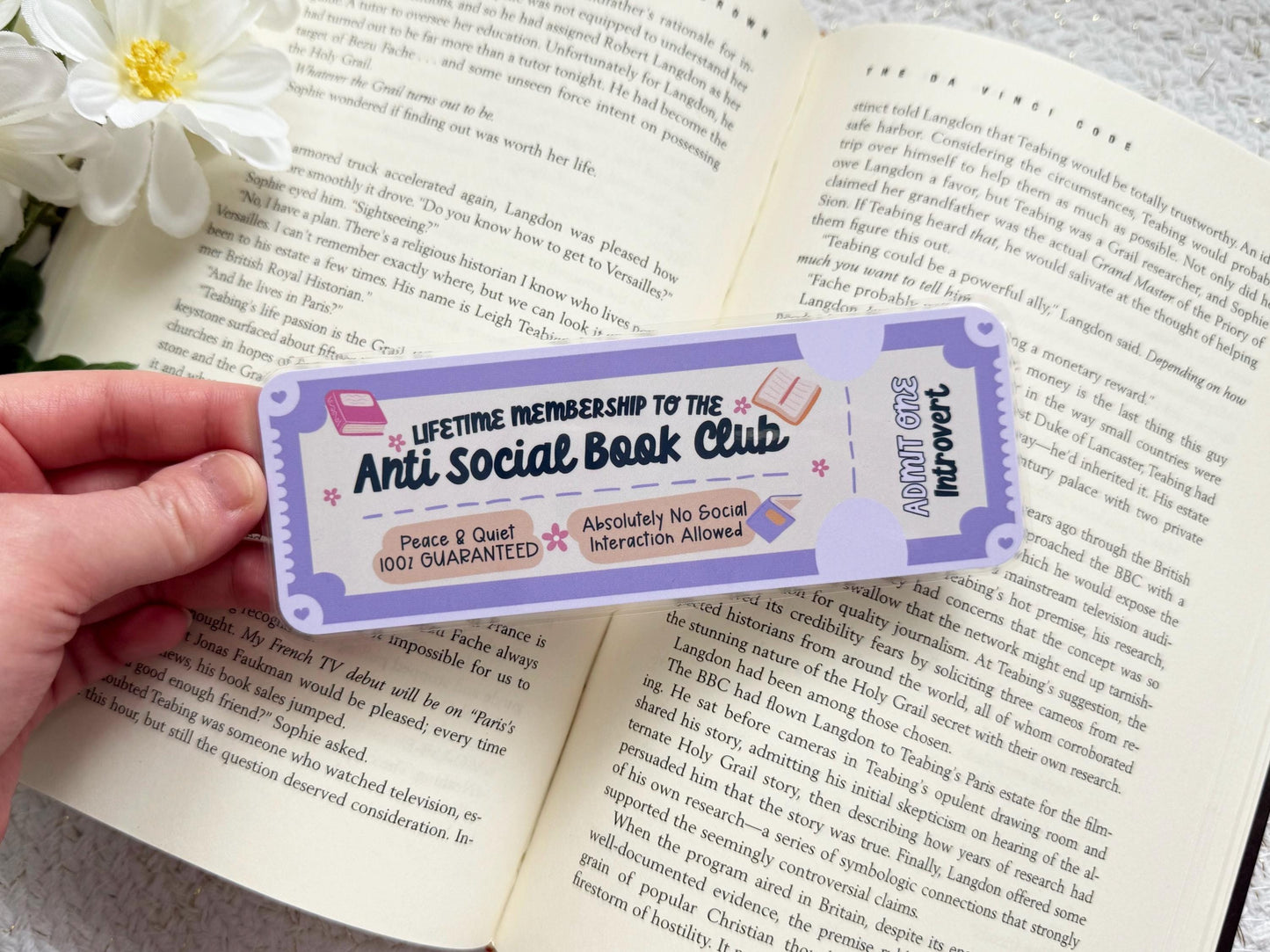 Anti Social Book Club Laminated Bookmark