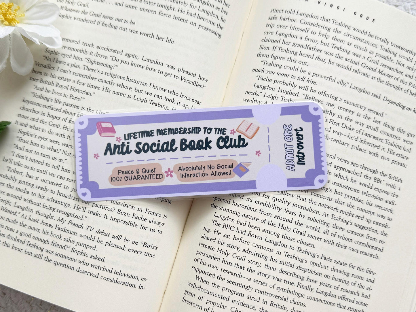 Anti Social Book Club Laminated Bookmark