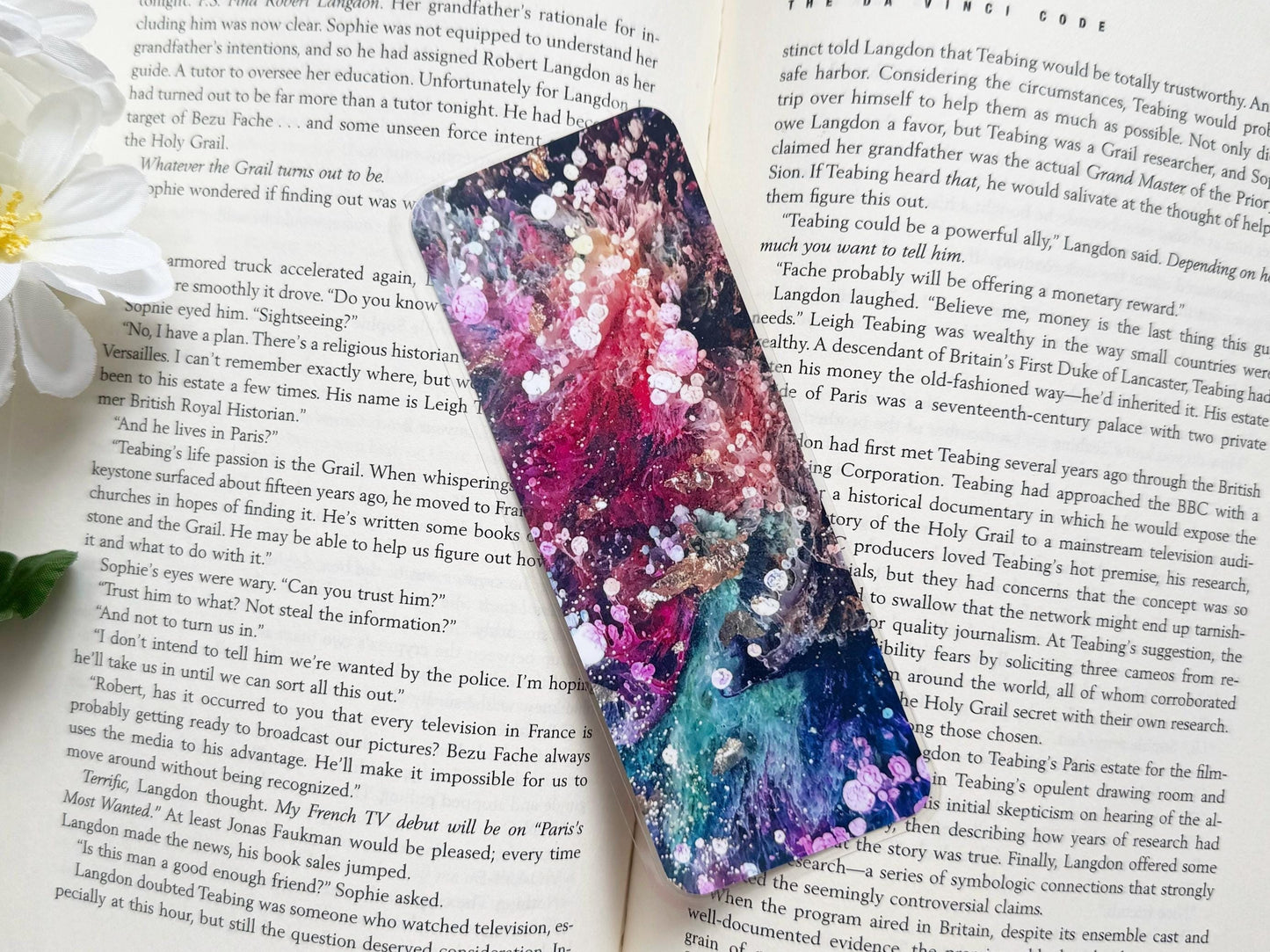 Alcohol Ink Art Laminated Bookmark #1