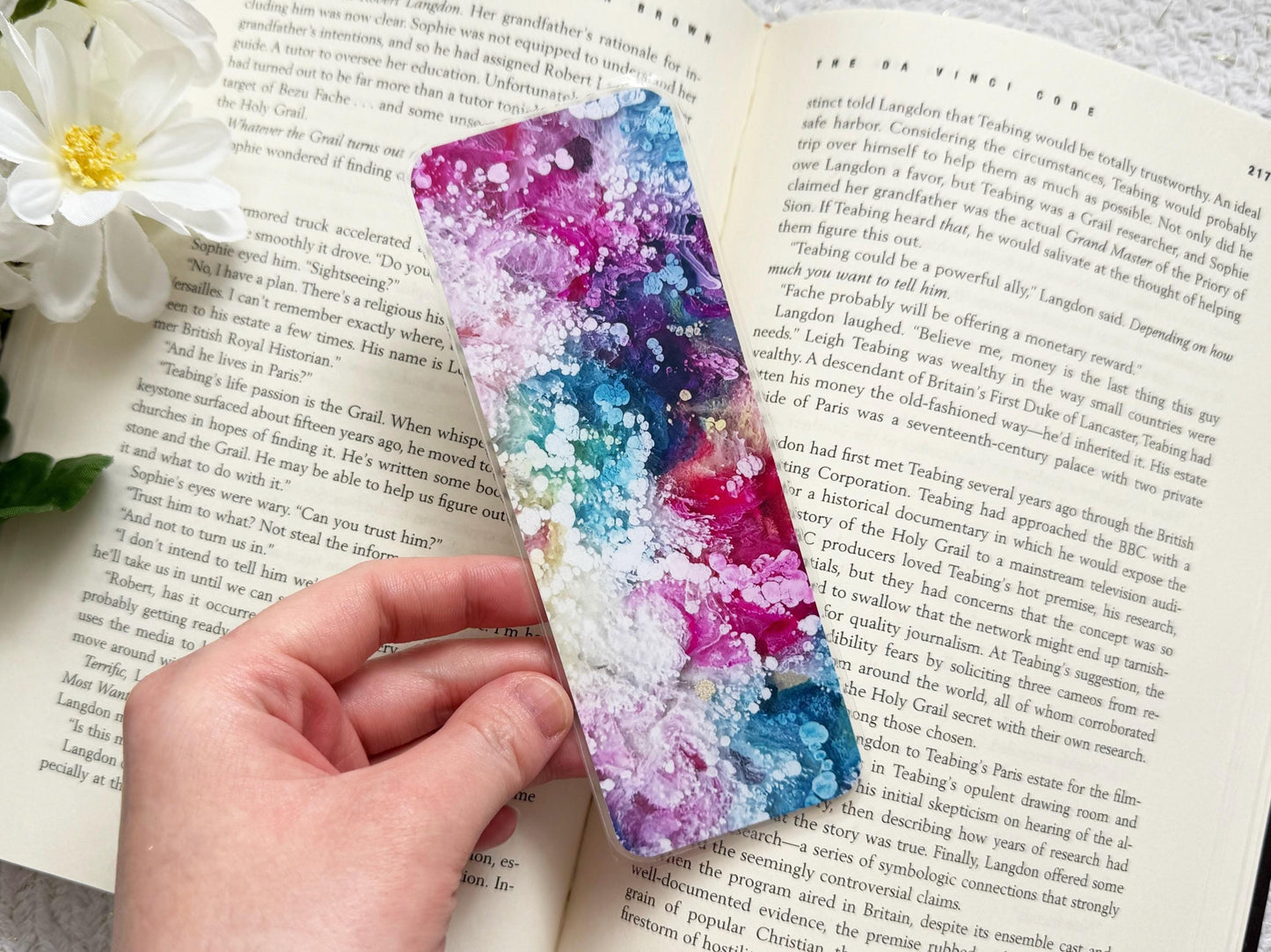 Alcohol Ink Art Laminated Bookmark #2