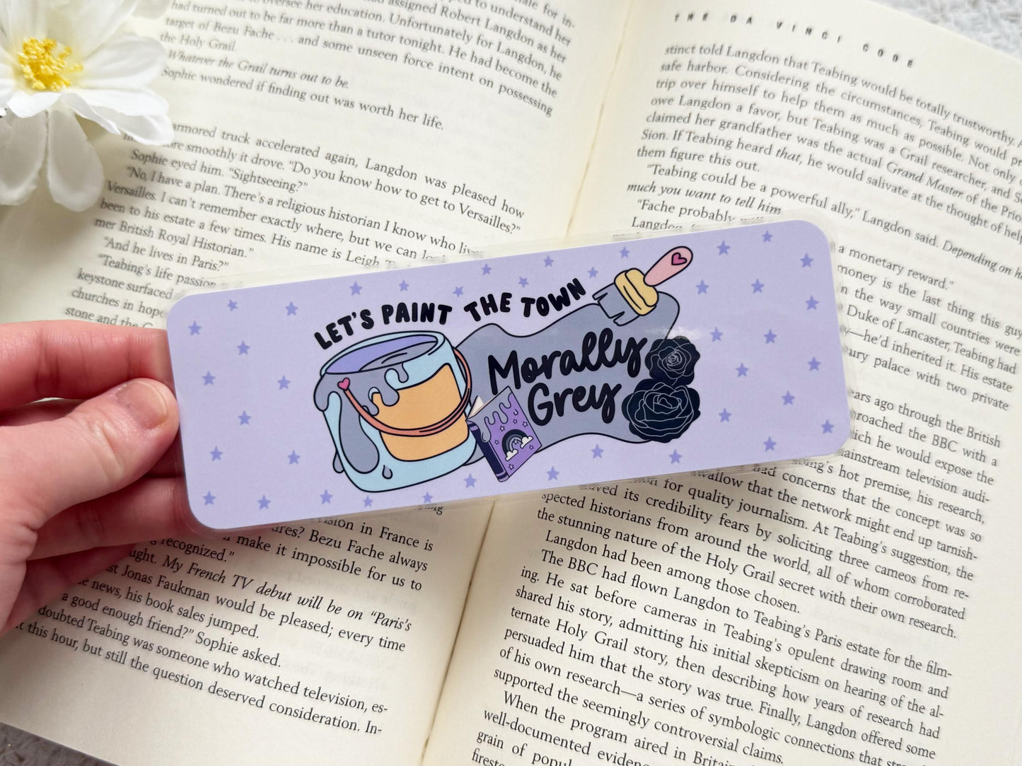 Let's Paint Morally Grey Laminated Bookmark