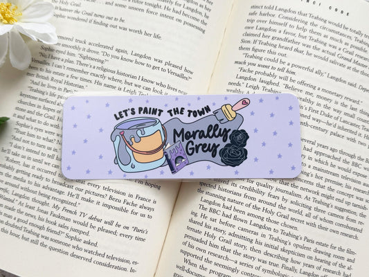 Let's Paint Morally Grey Laminated Bookmark
