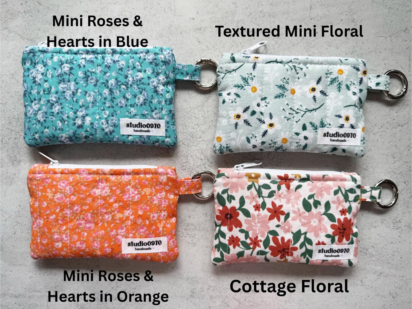 Mini Quilted Keychain Wallets