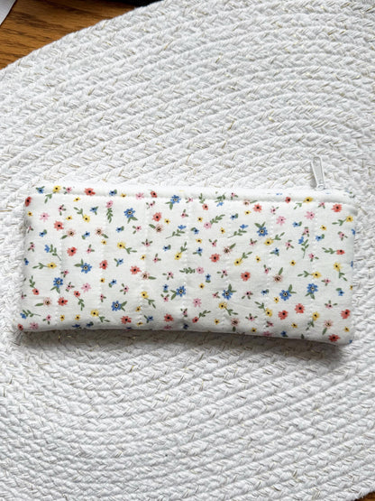Mini Wildflower Floral Quilted Pencil Case