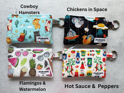 Mini Quilted Keychain Wallets