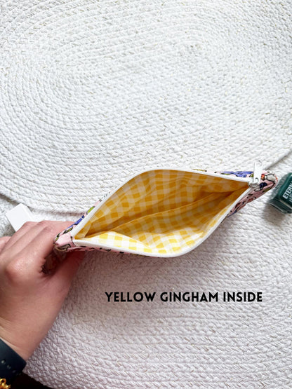 Picnic On Pink Quilted Pencil Case