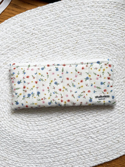 Mini Wildflower Floral Quilted Pencil Case