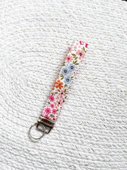 Floral On Pink Key Fob