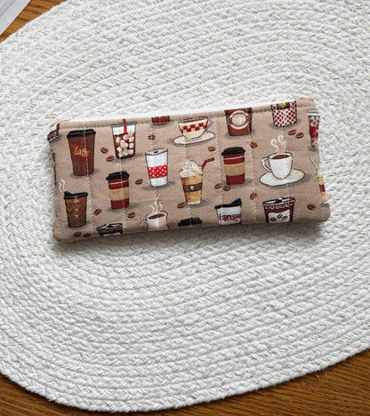 Coffee Lover Quilted Pencil Case