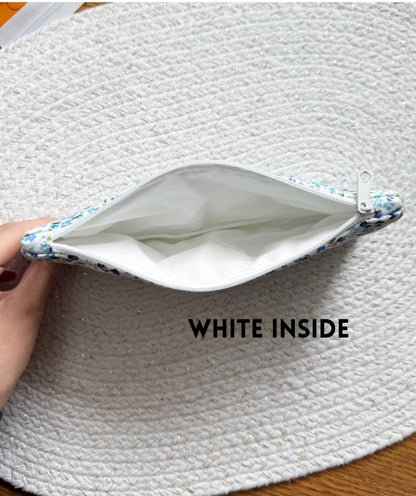 Blue Mini Floral Quilted Pencil Case