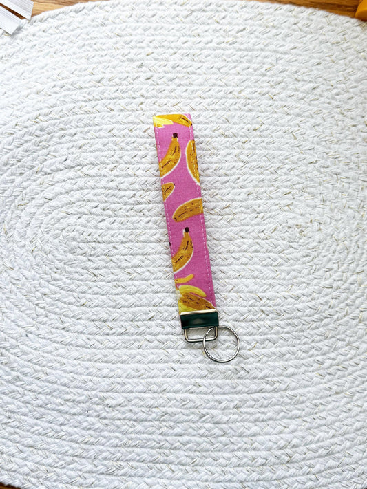 Bananas On Pink Key Fob