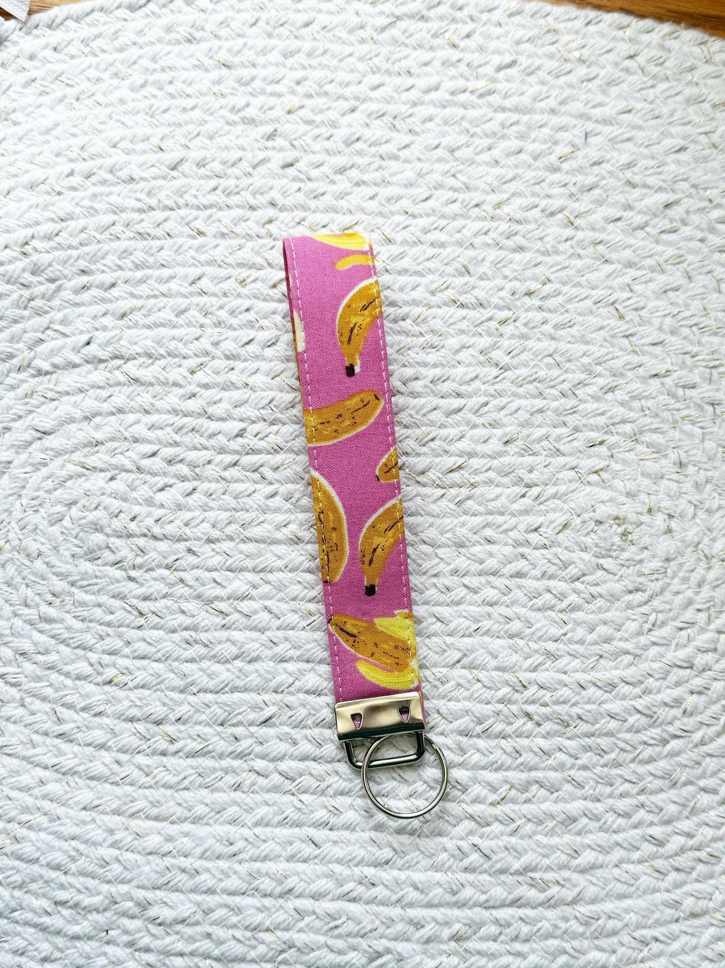 Bananas On Pink Key Fob